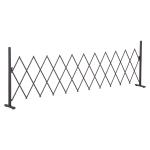 Uittrekbaar hek 52 - 405 cm schaarhek scharend hekwerk tuin aluminium bruin(c-1)