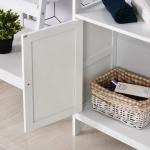 badkamerkast badkamermeubel hoge kast badkamerplank badmeubel wit 34x24x170 cm(c-9)