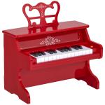 HOMCOM® Kinder Klavier Mini-Klavier 25 Tasten Kinderpiano Keyboard mit Notenpult Rot