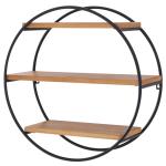 hangplank wandplank plank decoratieve wandplank 7 vakken rond MDF wit Φ35,5 cm(c-6)