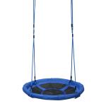 HOMCOM Nestschommel voor kinderen ronde schommel schommel tuin Oxford 100 cm blauw