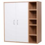 Grenenhout schoenenrek schoenenrek met 4 planken plank voor schoenenlaarzen wit(c-4)