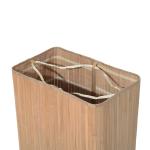 Wasmand waskist wasbox wasverzamelaar hoekig bamboe 72 l naturel(c-3)