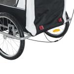 2-in- kinderkar fietsaanhanger jogger fietskar 360° draaibaar rood-zwart(c-1)
