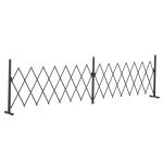Uittrekbaar hek 52 - 405 cm schaarhek scharend hekwerk tuin aluminium bruin(c-2)