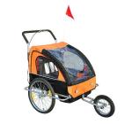2-in-1 fietskar voor kinderen fietsaanhanger jogger fietskar 360° draaibaar(c-1)