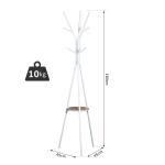 HOMCOM kledingrek metaal wit 45 l x 45 b x 180 h cm | Aosom.de