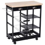HOMCOM Keukentrolley Serveerwagen Trolley Side trolley Keukentrolley met schuiflades