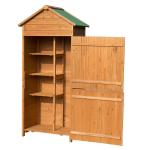 Tuinhuisje met planken gereedschapsschuur gereedschapsschuur shingledak venster hout(c-1)