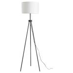 HOMCOM Staande lamp vloerlamp vloerlamp E27 staal 37 x 37 x 152 cm (zwart + wit)