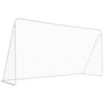Voetbaldoel met PE-net wit metaal + PE-net 366 x 183 x 122 cm(c-1)