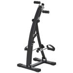HOMCOM Hometrainer voor senioren bewegingstrainer pedaaltrainer armen en benen staal wit