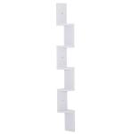 HOMCOM wandstelling hangplank boekenplank hoekplank zigzagplank kantoorplank hout 2 kleur