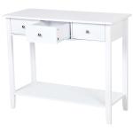 HOMCOM Consoletafel bijzettafel met 3 schuiflades dressoir entree massief hout