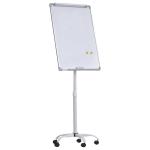 Vinsetto Magnetisch whiteboard op wielen in hoogte verstelbaar droog uitwisbaar pennenbakje