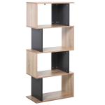 Boekenmeubel Boekenkast met zitkussens staande kast kast met bank hout wit(c-2)