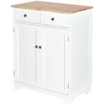 Keukenkast dressoir met 2 schuiflades dressoir opbergkast MDF wit(c-2)
