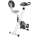 HOMCOM Hometrainer fietstrainer met 8 niveaus van magnetische weerstand staal zwart