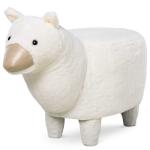Dierenkruk decoratieve kruk poef met opbergruimte krukje varken geel(c-5)