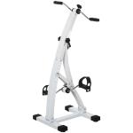 HOMCOM Hometrainer voor senioren bewegingstrainer pedaaltrainer armen en benen staal wit
