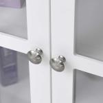 Kleankin keukenkast vitrine met 2 deuren vitrinekast badkamerkast MDF acryl