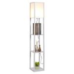 HOMCOM vloerlamp staande lamp met 3 planken
