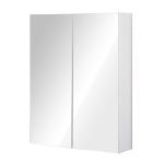 HOMCOM Badkamermeubel spiegelkast badkamerkast wandkast badkamer spiegel schap wit