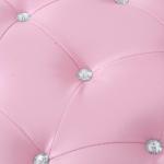 HOMCOM kinderbank mini-bank-stoel met antislipvoetjes patroon met roze flamingo‘s(c-7)