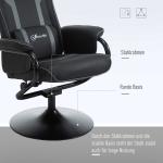 relaxstoel met kruk tv-stoel Gepolsterde stoel 360° draaibaar 145° kantelbaar(c-2)