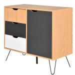 kleankin spiegelkast wandkast make-upkast met 3 opbergvakken MDF wit(c-2)