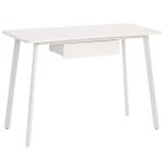 HOMCOM Bureau computertafel bureau bureau elegant design MDF + staal wit 120x60x76cm