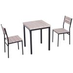 HOMCOM Eetset eettafelset 2 stoelen eetkamergarnituurset zitgroep tafelset