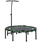 HOMCOM Fitnesstrampoline voor kinderen en volwassenen tuintrampoline groen + zwart