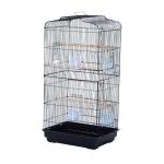 Vogelkooi volière vogelhuis metalen vogelhuis voor vogels met staander wit(c-4)