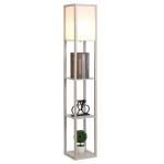HOMCOM vloerlamp staande lamp met 3 planken