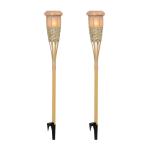 Zonneverlichting vlam tuinlamp set van 2 lamp 36 leds waterdicht ABS(c-5)