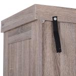 HOMCOM kast, hoge kast, ladekast, 6 verstelbare niveaus, met schuiflade, keuken, MDF houtnerf 76 x 40,5 x 184 cm keuken | Aosom.de