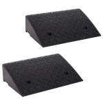 HOMCOM oprijplaat, oprijplaten, 2 stuks rubberen oprit, drempeloprijplaat, oprijhulp voor auto's, rubber 48 x 32 x 13 cm oprijplaat oprijplaten oprit rubber oprijplaat auto | Aosom.de