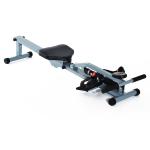 HOMCOM roeitrainer roeiapparaat fitness roeien hometrainer, met LCD display, staal + PVC, grijs, 130 x 67,5 x 67 cm