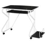 Computertafel bureau werkstation flexibel MDF staal zwart/wit(c-1)