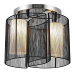 HOMCOM Plafondlamp vintage 2 x E27 fitting plafondlamp plafondlicht lamp 40 W zwart