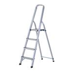Inklapbare ladder vouwladder staladder aluminium zilver(c-1)