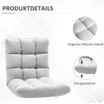HOMCOM® Bodenstuhl Klappbar Bodensessel 13 Positionen Verstellbare Grau Metall