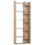 Boekenmeubel Boekenkast met zitkussens staande kast kast met bank hout wit(c-15)