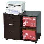 Printertafel trolley printerstandaard met laden + planken + CPU-standaard zwart(c-2)