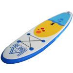 HOMCOM Opblaasbare surfplank surfplank stand up board met peddel antislip PVC wit