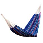 Hangmat hangende ligmat meerdere personen familiehangmat blauw-rood 210 x 150 cm
