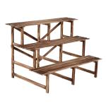 Plantenetagere bloementrap plantenrek bloemenbank standaard 3 trappen vurenhout