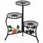 bloementrap plantenrek 3 verdiepingen plantenstandaard retro design decoratie metaal