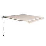 Outsunny Luifel aluminium luifel aluminium knikarmluifel 4,5 x 3 m zonwering balkon beige